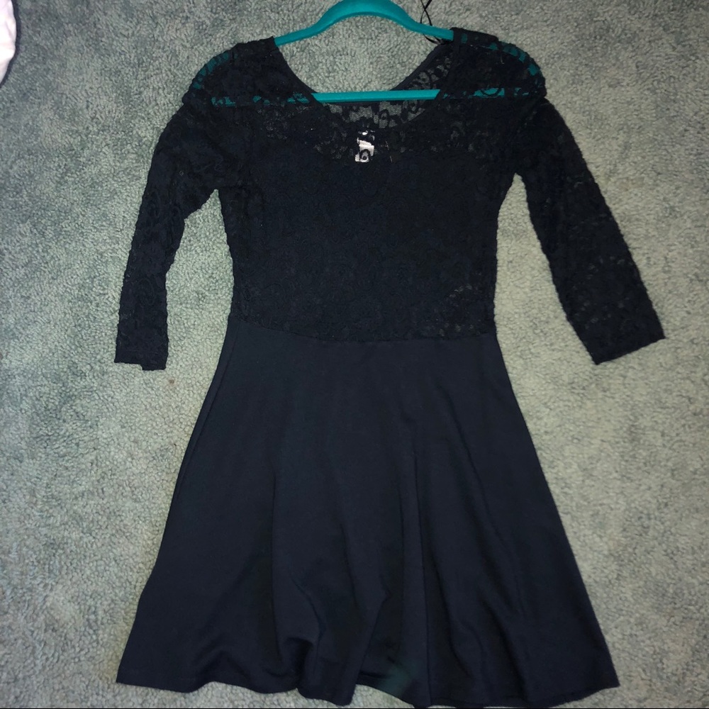 Navy blue lace dress